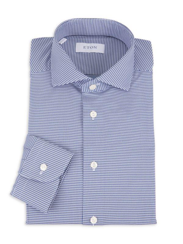 Eton Slim Fit Checked Dress Shirt