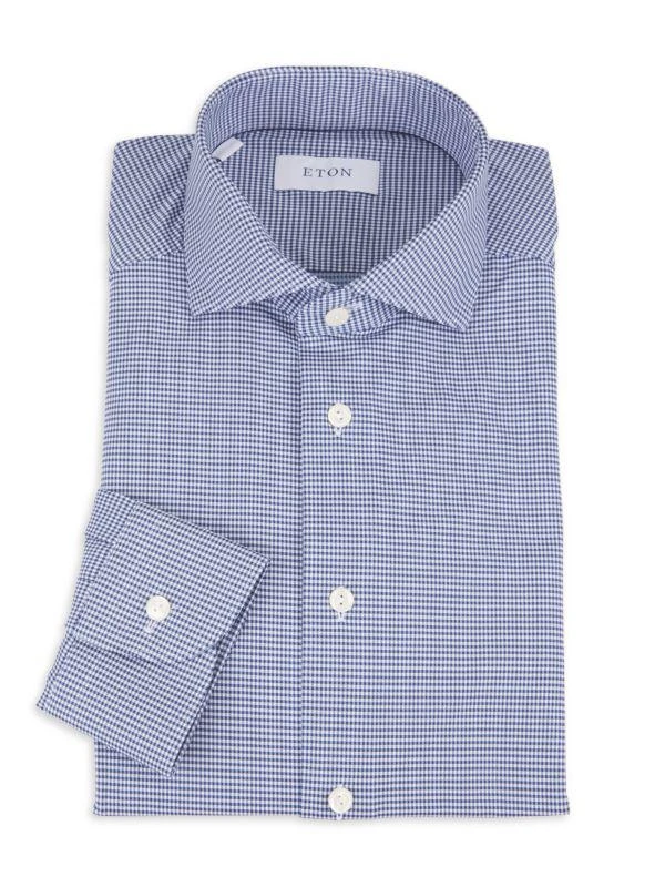 Eton Slim Fit Checked Dress Shirt 1