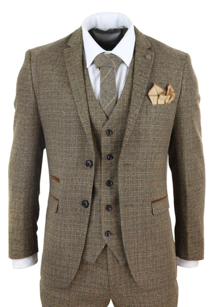 Paul Andrew Ralph 3 Piece Suit Tweed Check Vintage 1