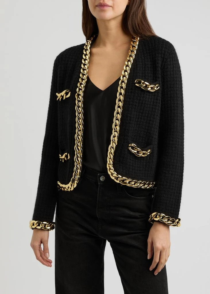 Shop Kendra chain-trimmed wool-blend cardigan on Sale at