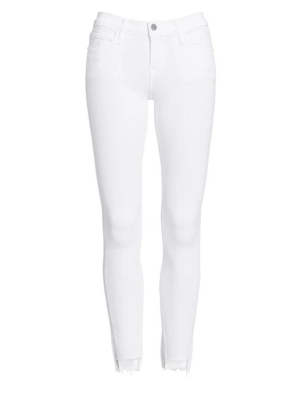 FRAME Stretch-Cotton Mid-Rise Ankle Skinny Jeans 5