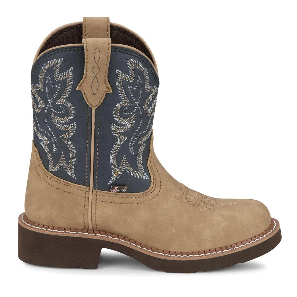 Justin Boots Kay 8 Inch Embroidered Round Toe Cowboy Boots 1