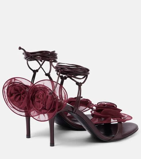 Magda Butrym 90 floral-appliqué leather sandals 2