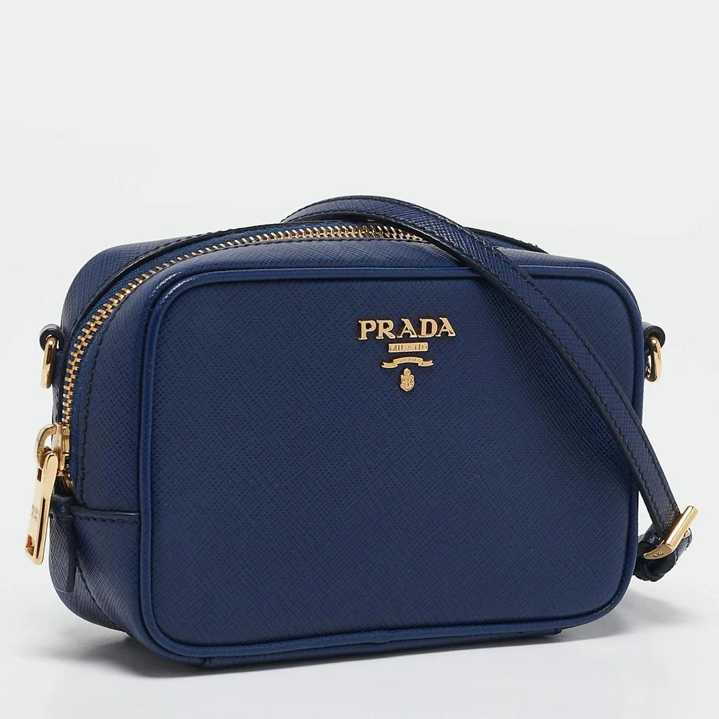 Prada Prada Navy Blue Saffiano Lux Leather Mini Camera Crossbody Bag 3