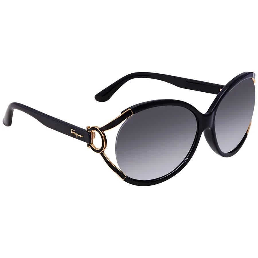 Salvatore Ferragamo Ferragamo Grey Gradient Round Ladies Sunglasses SF600S 001 61 2