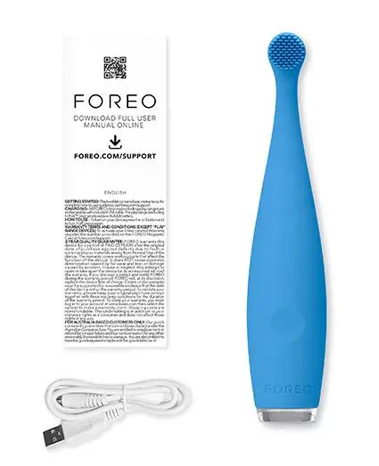 Foreo Foreo -  ISSA Baby Silicone Sonic Toothbrush 0-4 Years Bubble Blue Dino - USB Plug 4