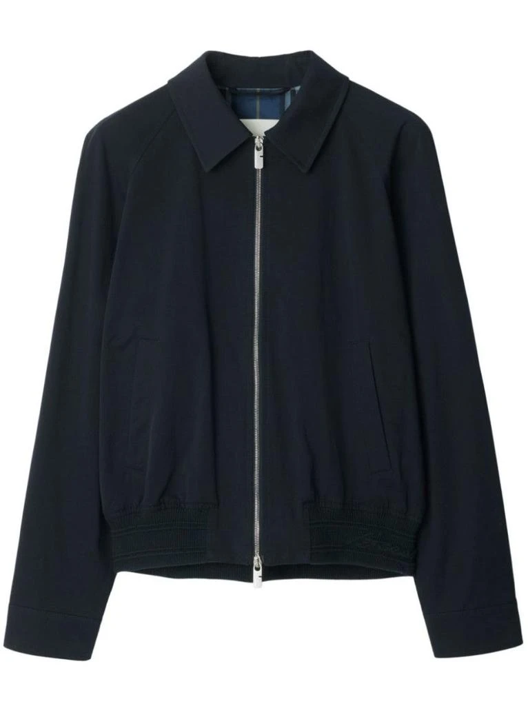 Burberry Black Coat With Zip Closure 1