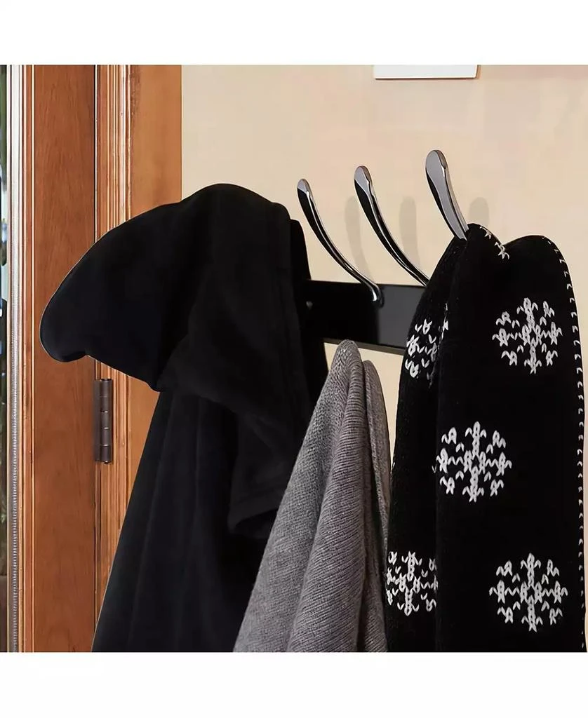 YIGII Heavy Duty 5-Tri Hook Wall Rack for Coats, Hats, Towels, Purse, Scarfs, Robes 3