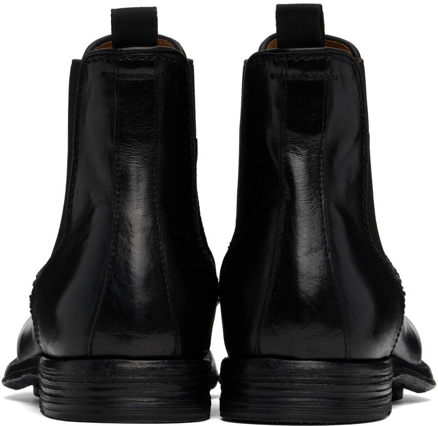 Officine Creative Black Balance 008 Chelsea Boots