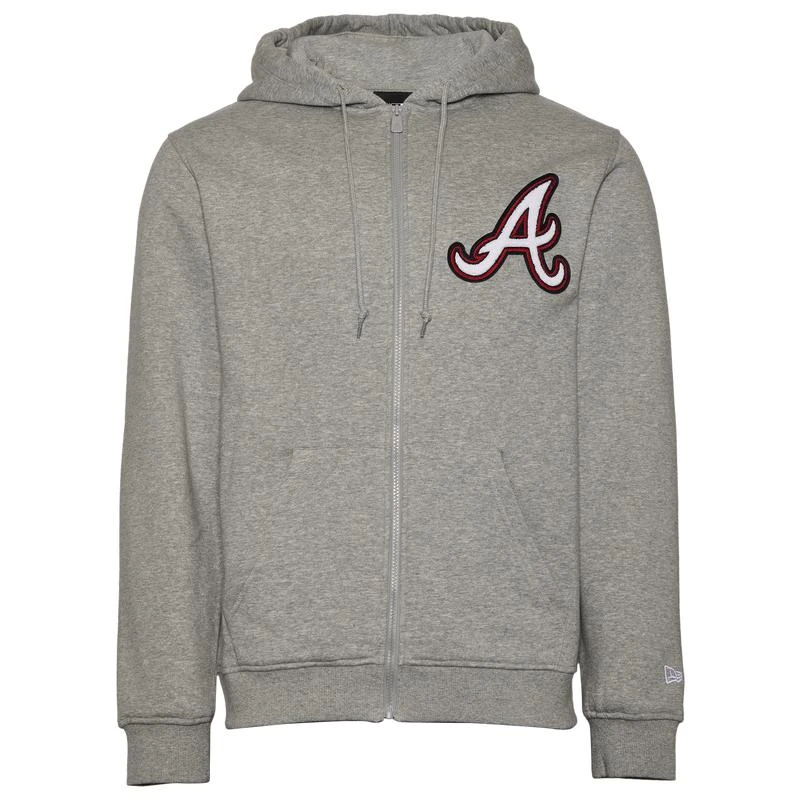 New Era New Era Atlanta Braves Custom Full-Zip Hoodie - Men's 1