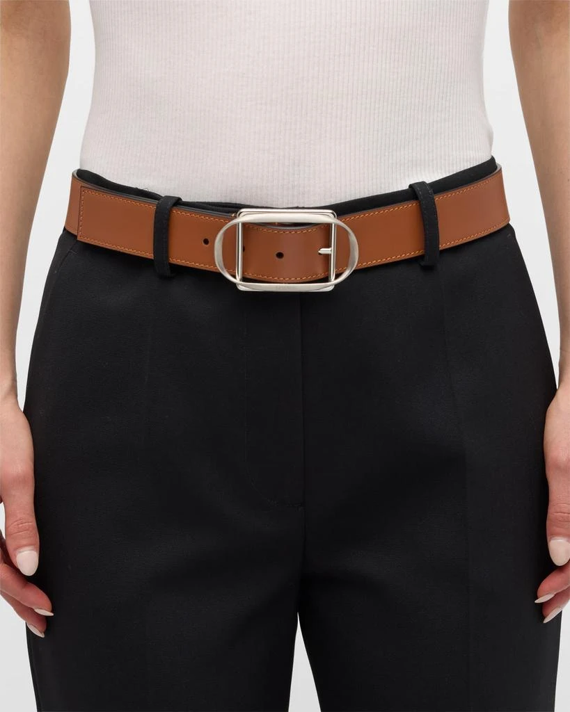 Loewe Curved Buckle Leather Belt 2