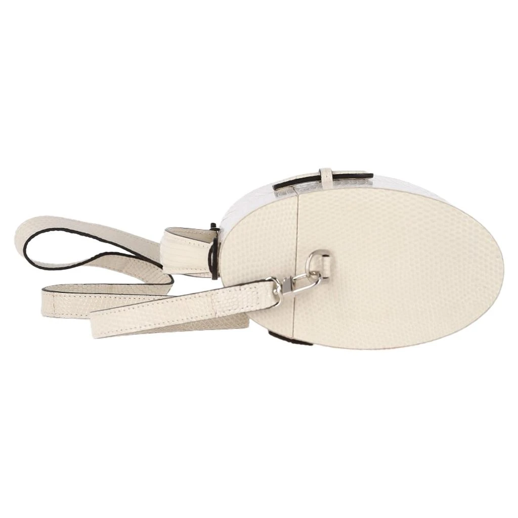 Hunting Season Top Handle Crossbody Bag in White Leather 3