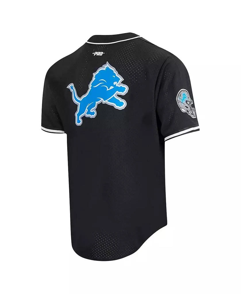 Pro Standard Men's Aidan Hutchinson Black Detroit Lions Baseball Button-Up Shirt 3