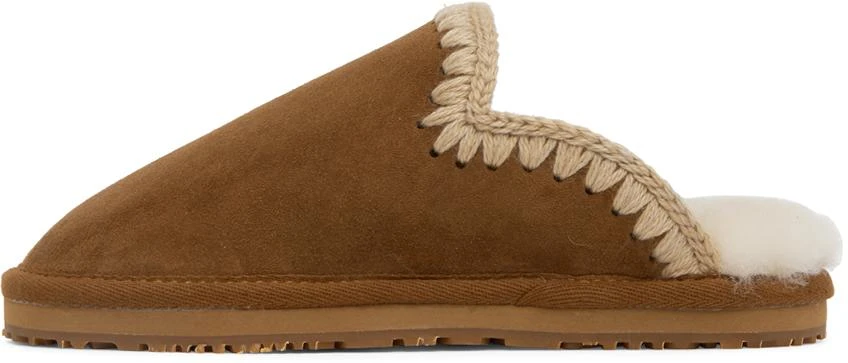 Mou Brown Stitch Slippers 3
