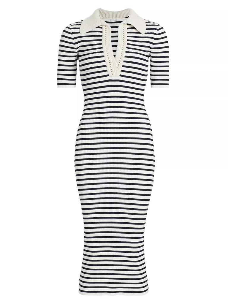 A.L.C. Darcy Striped Knit Midi-Dress