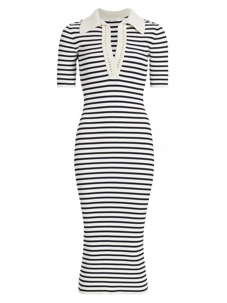 A.L.C. Darcy Striped Knit Midi-Dress 1