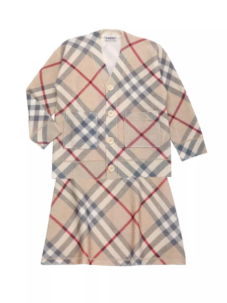 Burberry Little Girl's &amp; Girl's Laura Check Wool Knit Skirt 2