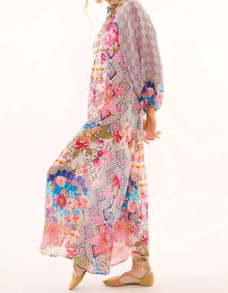 Aratta Lola Maxi Dress In Ivory/pink Floral