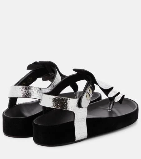 Isabel Marant Isela metallic leather sandals 3
