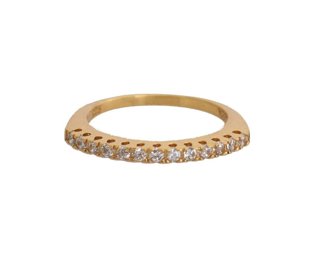 Nialaya Nialaya Gold Authentic Clear CZ Gold 925 Silver Ring