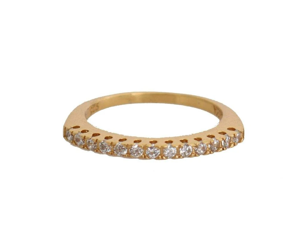 Nialaya Nialaya Gold Authentic Clear CZ Gold 925 Silver Ring 1