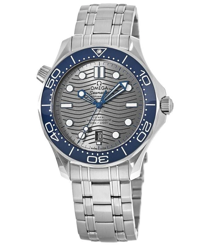 Omega Omega Seamaster Diver 300M Grey Dial Steel Bracelet  Men's Watch 210.30.42.20.06.001 1