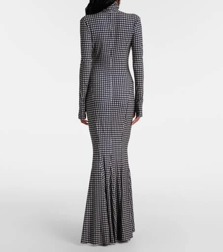 Norma Kamali Houndstooth gown 3
