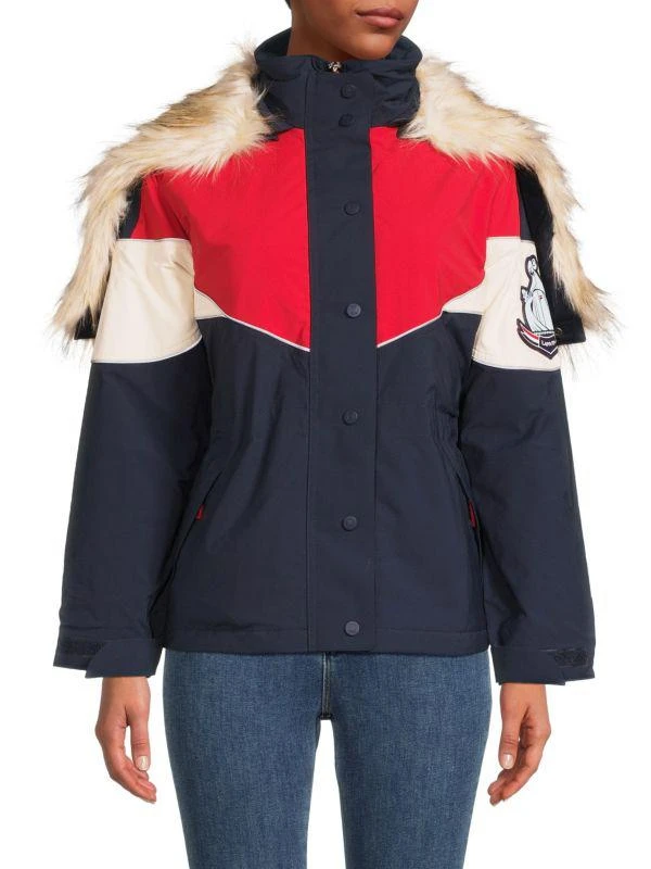 Lanvin Fila x Lanvin Faux Fur Capelet Coat 1