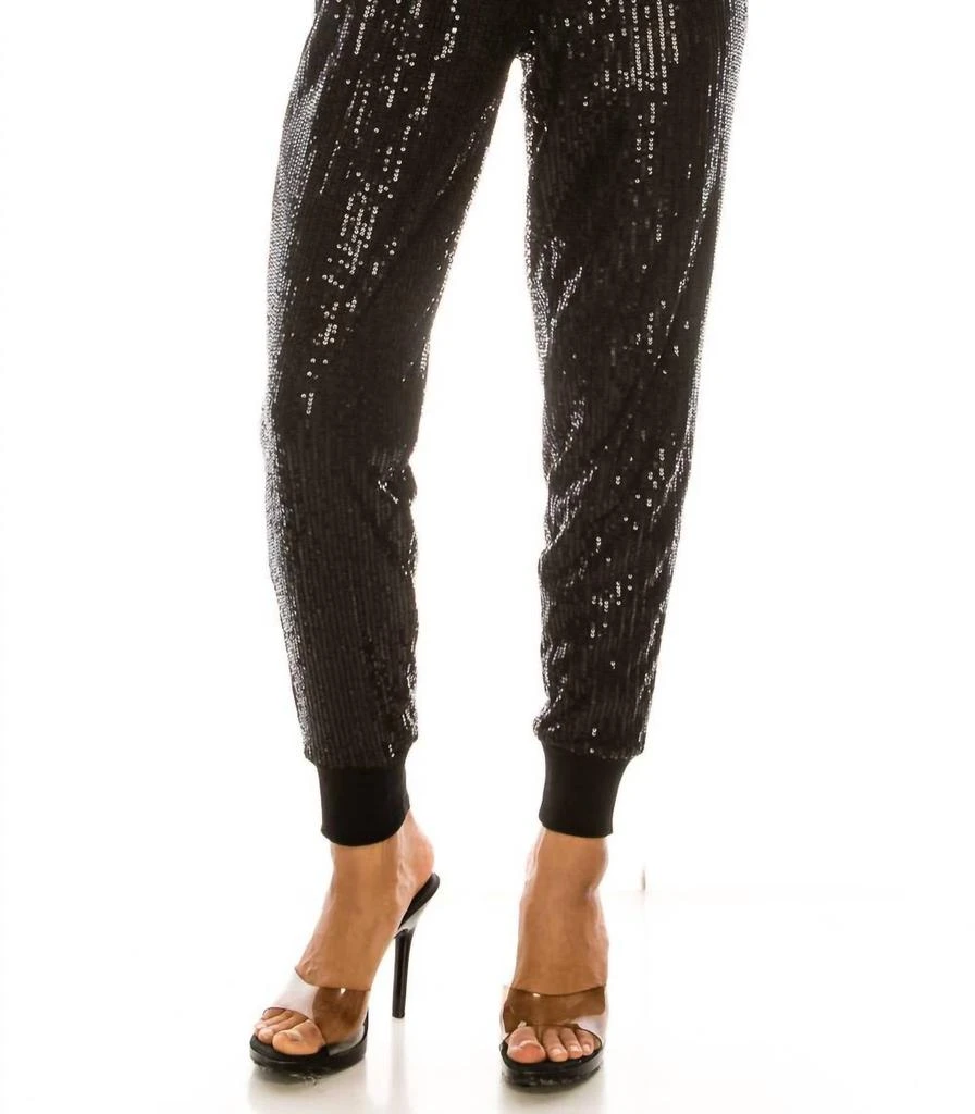 Wonderful & Young Sequin Jogger In Black 2