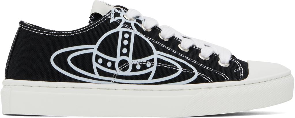 Vivienne Westwood Black Low-Top Plimsoll Sneakers