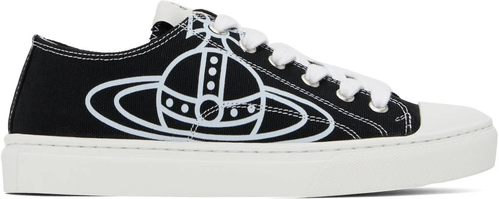 Vivienne Westwood Black Low-Top Plimsoll Sneakers 1