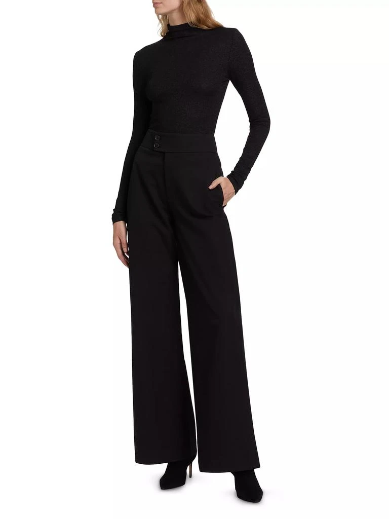 FRAME Metallic Turtleneck Top 2