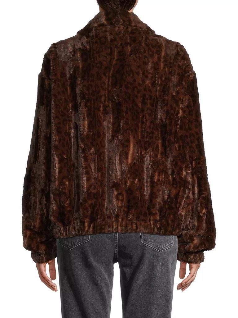 Johnny Was Jaguar Faux Fur Bomber Jacket 5