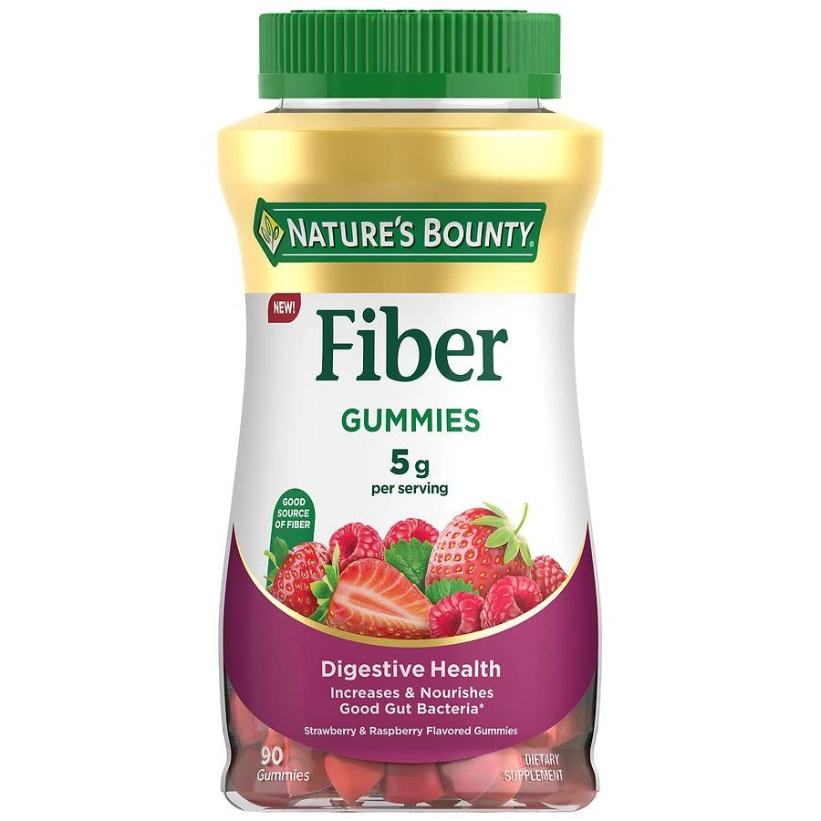 Nature
s Bounty Fiber Gummies, 5g Prebiotic Strawberry 
Raspberry