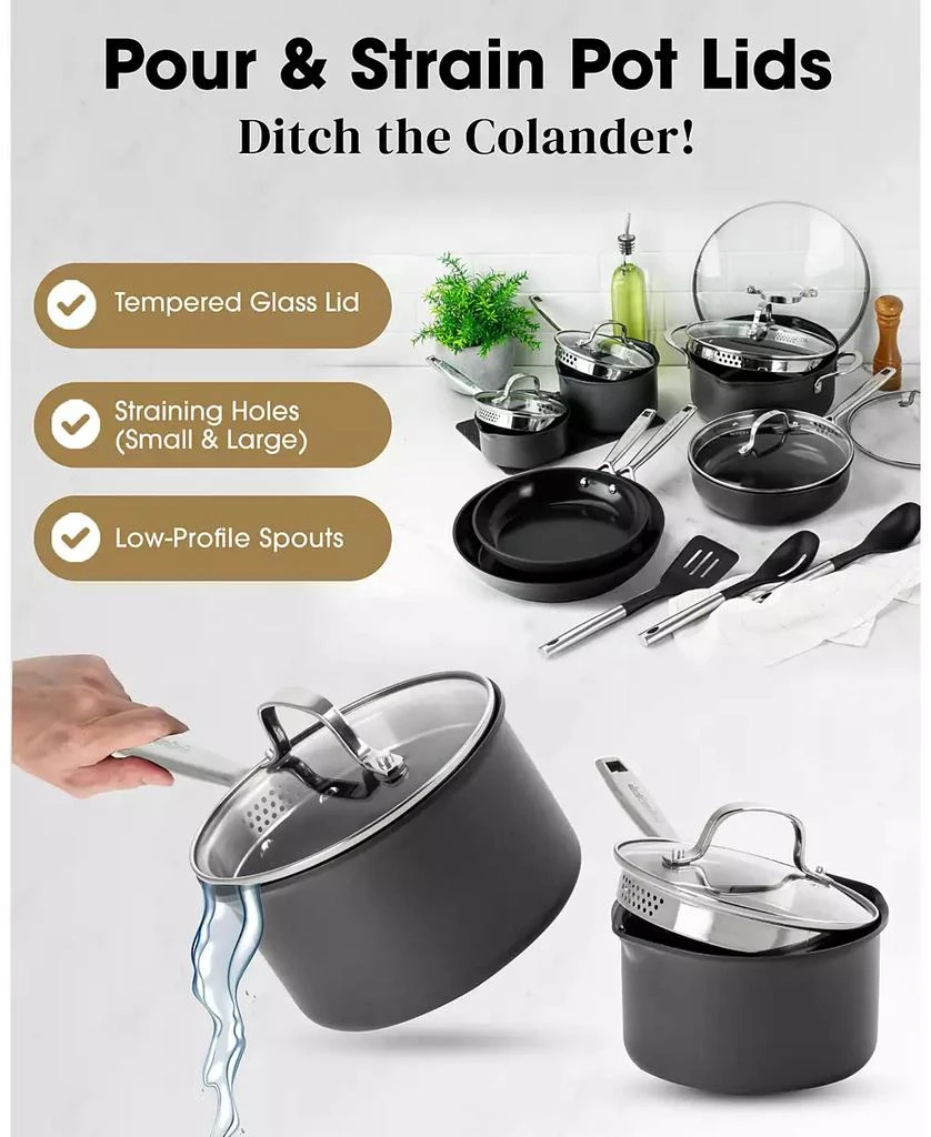 Gotham Steel Professional 2x Hard Anodized 15-Piece Ceramic Nonstick Cookware Set 8