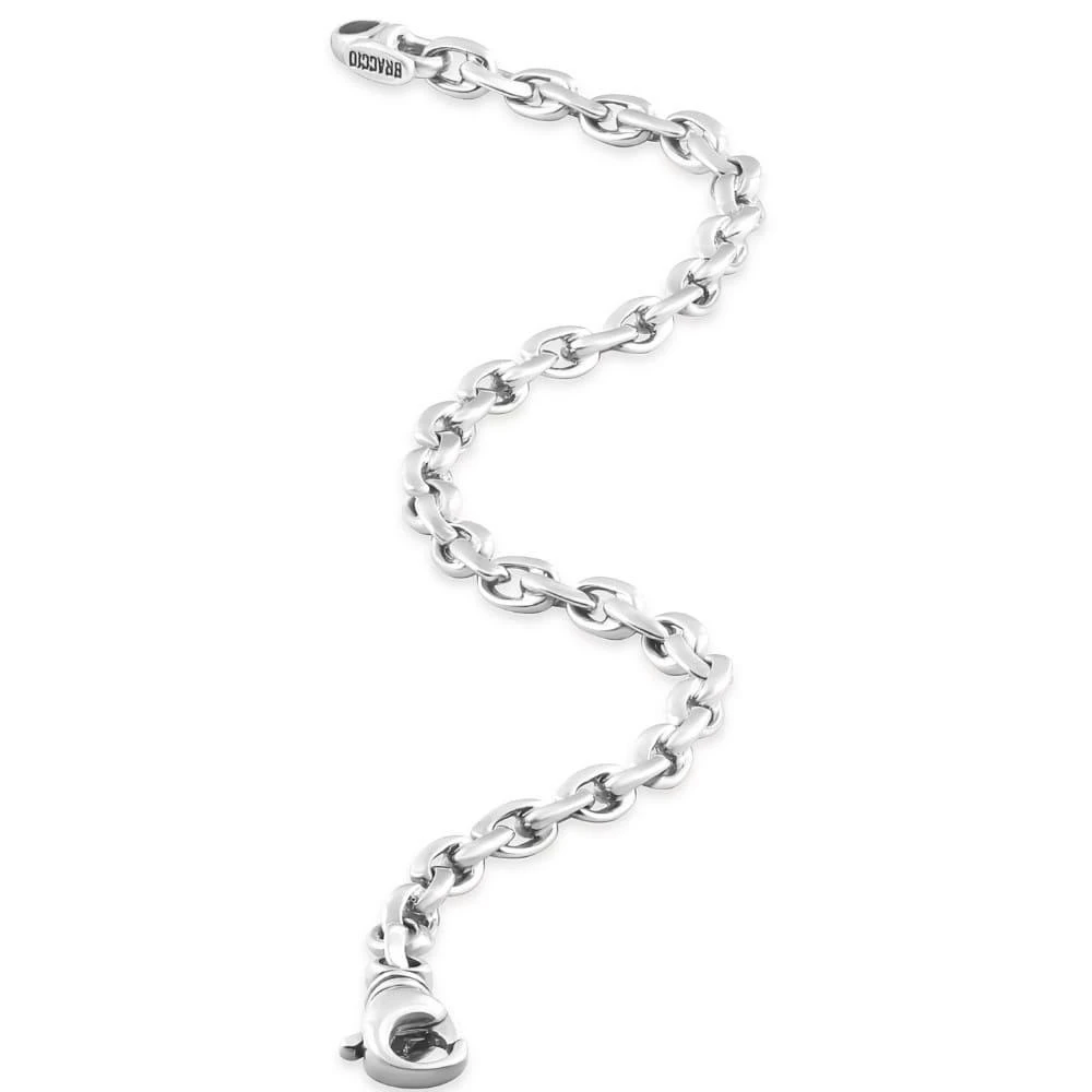 Pompeii3 Men
s Round Link 14k Gold (18gram) or Platinum (28gram) 5mm Bracelet 8.5" 3