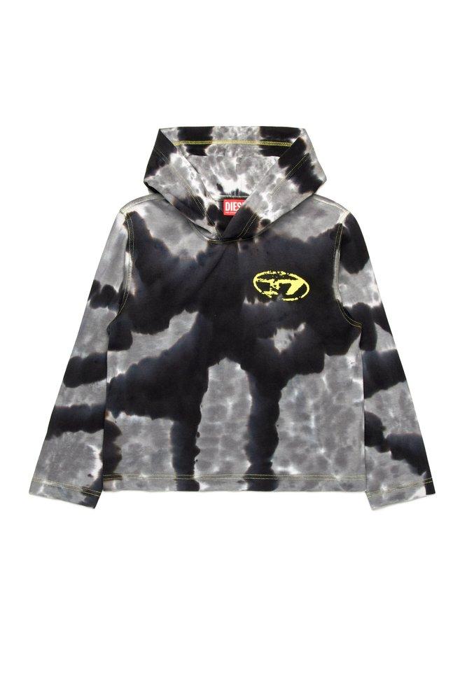 Diesel Diesel Kids Oval-D Logo Tie-Dyed Hoodie