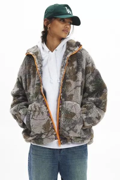 BDG BDG Mae Printed Piled Fleece Zip-Up Jacket 2