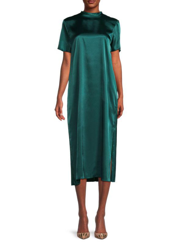 TASH + SOPHIE Satin Midi Shift Dress