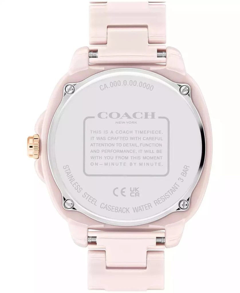 Coach Women's Kitt Blush Ceramic Bracelet Watch 3