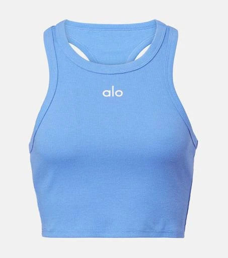 Alo Aspire cotton-blend jersey crop top 1
