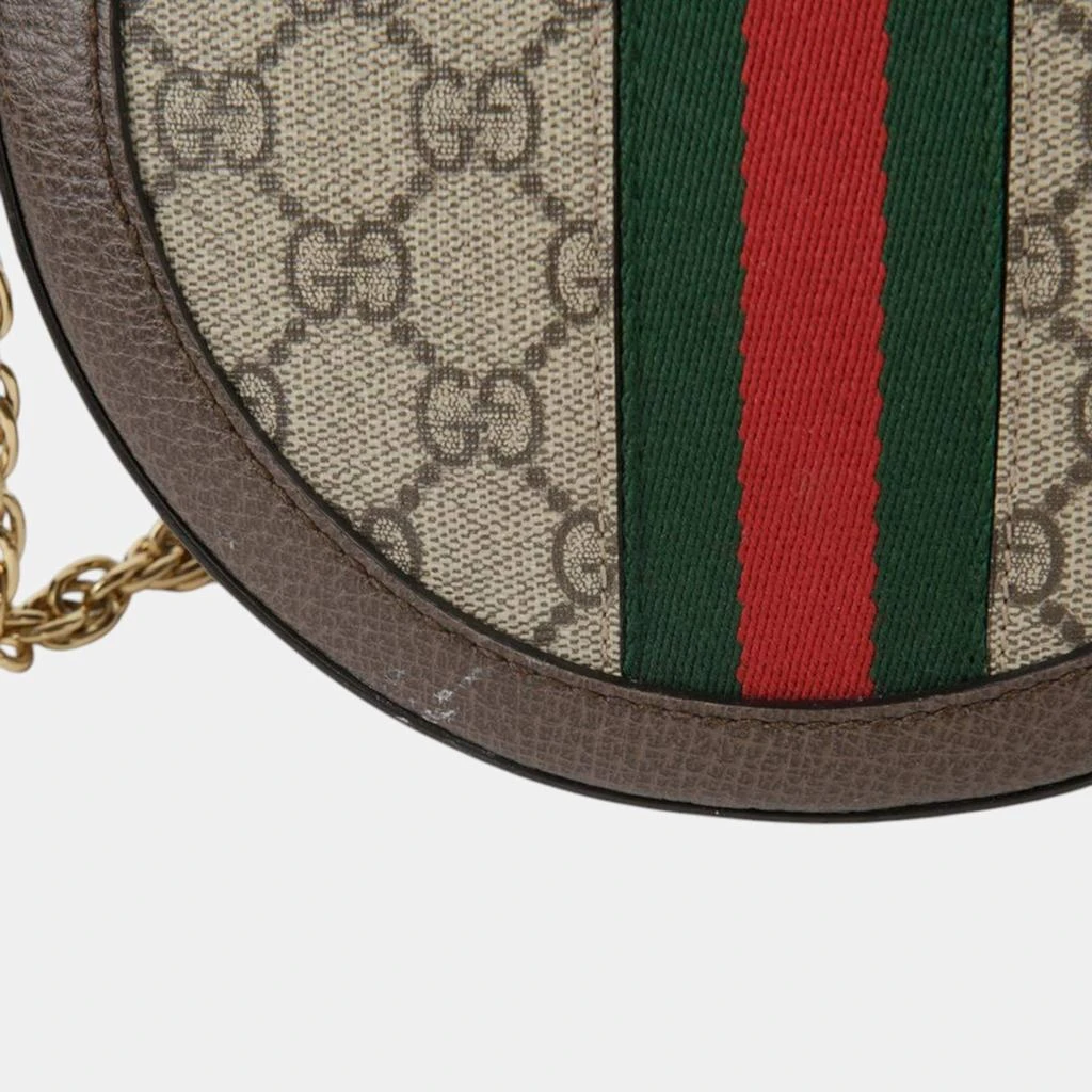 Gucci Gucci Brown GG Supreme Monogram Web Mini Ophidia Round Shoulder Bag 7