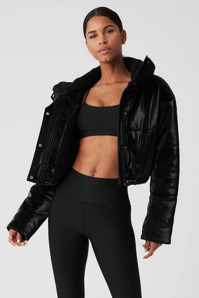 Alo Orion Cropped Puffer - Black 1