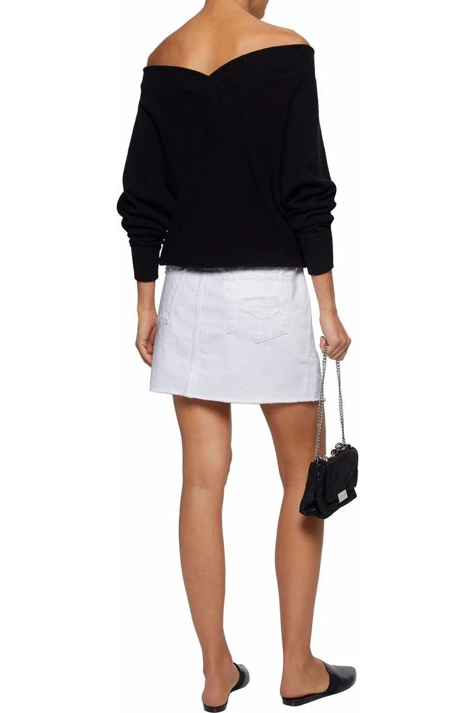 J Brand Distressed denim mini skirt 3