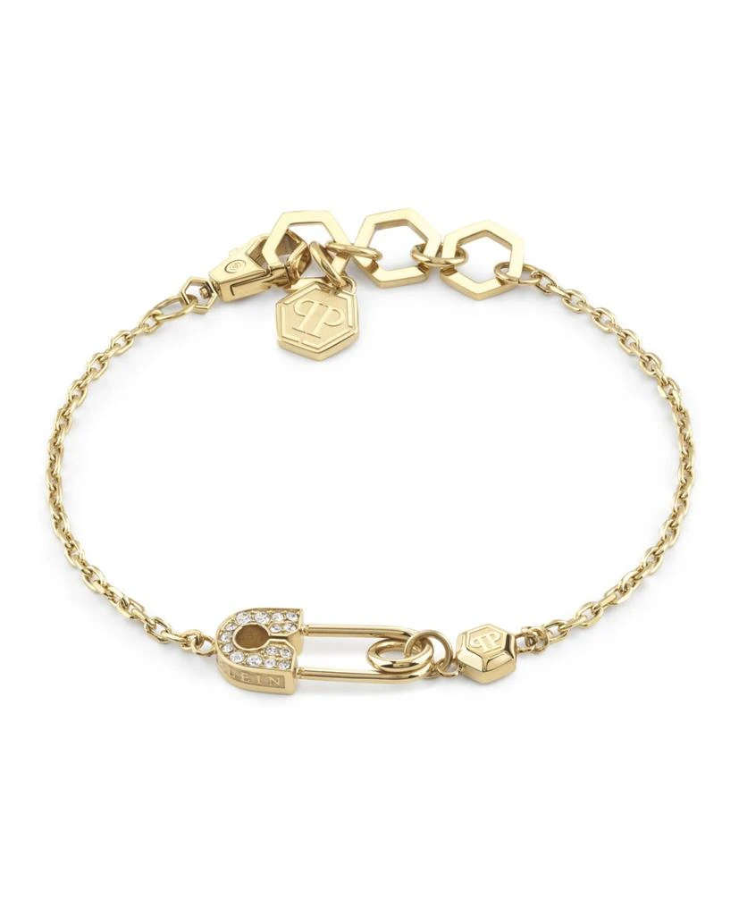 Philipp Plein Plein Safety Pin Cable Chain Necklace