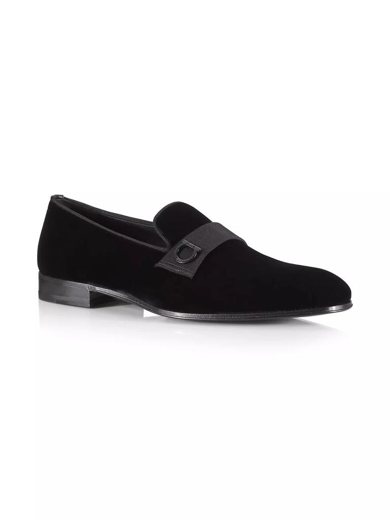 Salvatore Ferragamo Velvet Gancio Loafers 2
