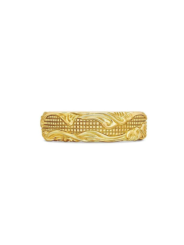 David Yurman Waves Band Ring in 18K Yellow Gold, 7MM 4