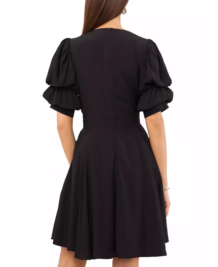 1. State Women's V-Neck Tiered Bubble Puff Sleeve Mini Dress