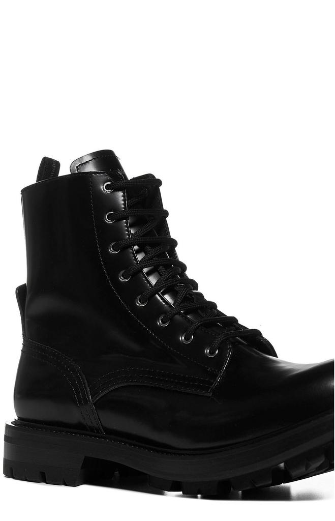 Shop Alexander McQueen Worker Combat Boots on Sale at BeyondStyle
