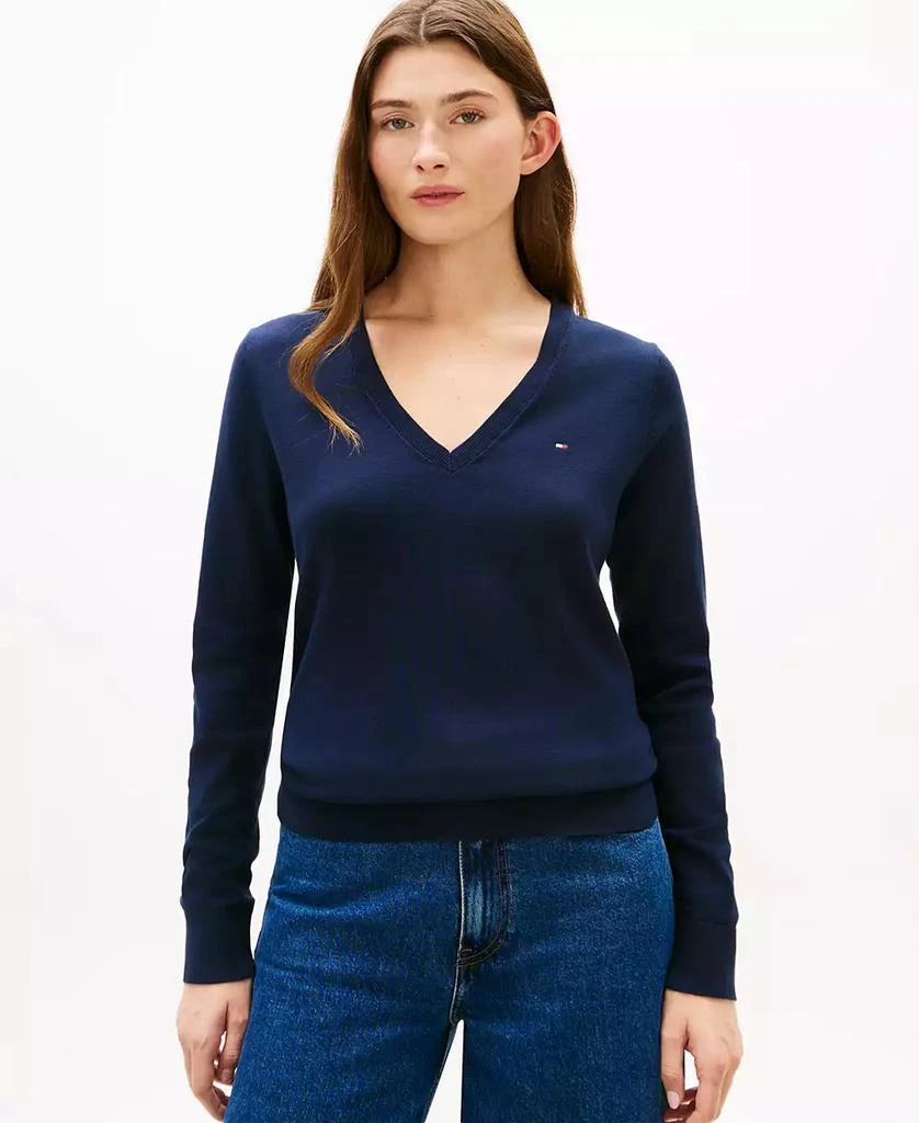 Tommy Hilfiger Women's V-Neck Knit Sweater
